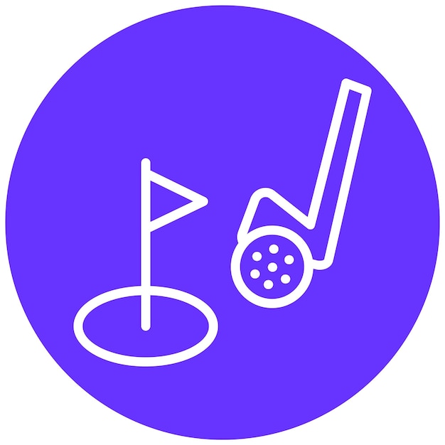 Diseño vectorial Estilo del icono del putter