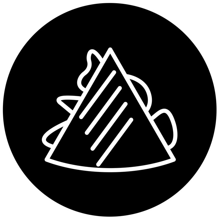 Vector diseño vectorial estilo de icono de quesadilla