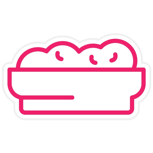 Diseño vectorial de estilo icono de queso cottage