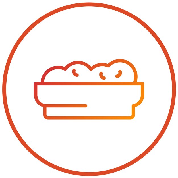 Diseño vectorial de estilo icono de queso cottage