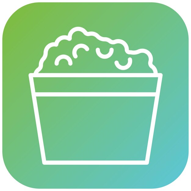 Diseño vectorial de estilo icono de queso cottage