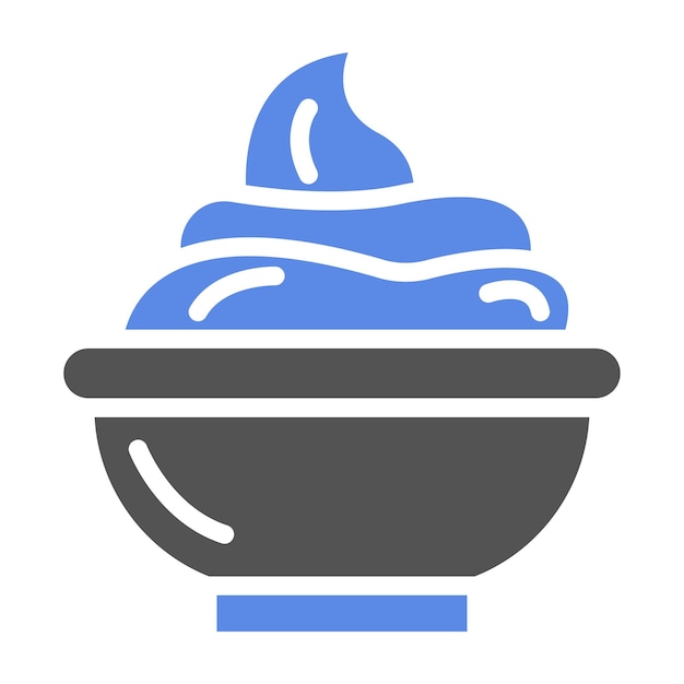 Diseño vectorial de estilo de icono de queso crema