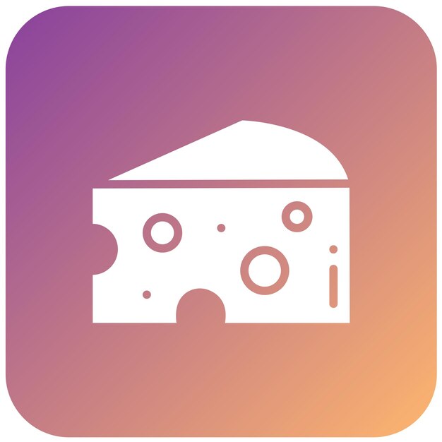 Diseño vectorial del estilo del icono del queso