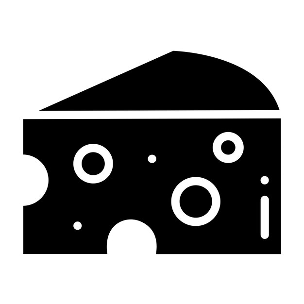 Diseño vectorial del estilo del icono del queso