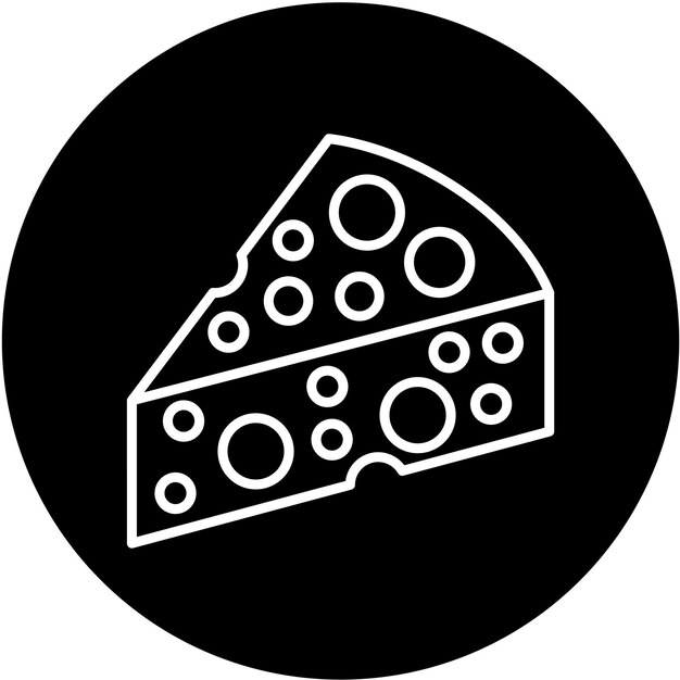 Diseño vectorial del estilo del icono del queso