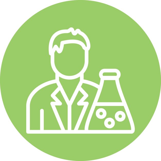 Diseño vectorial Estilo del icono del químico