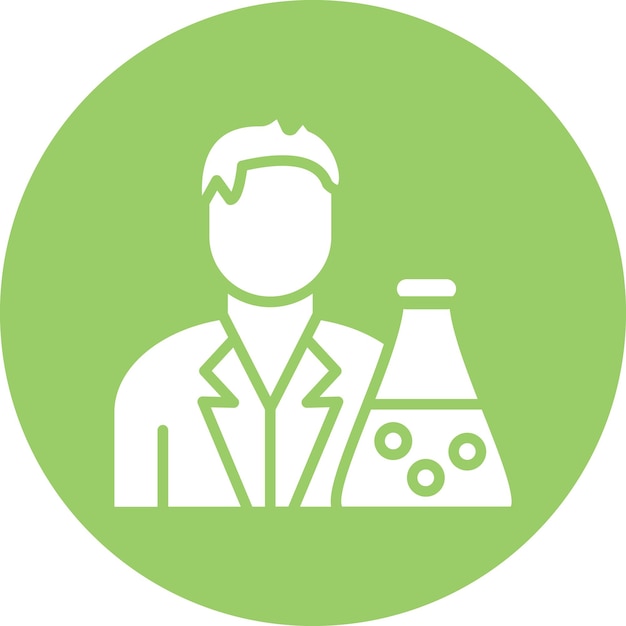Diseño vectorial Estilo del icono del químico