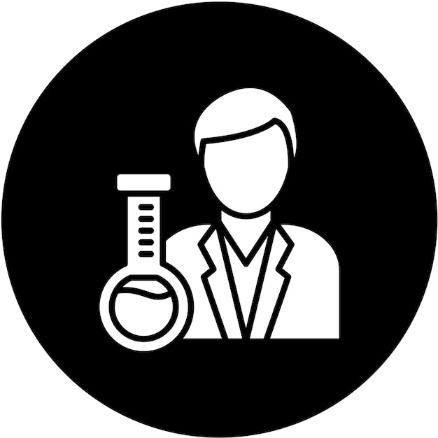 Diseño vectorial Estilo del icono del químico