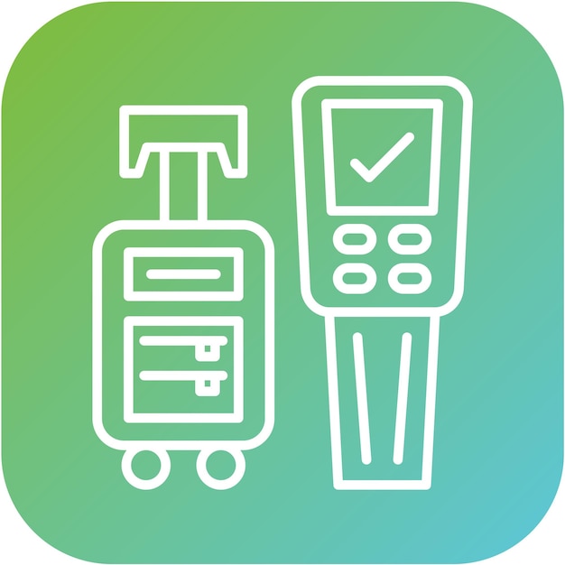 Diseño vectorial del estilo del icono del quiosco