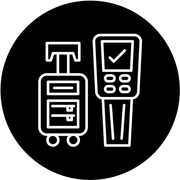 Diseño vectorial del estilo del icono del quiosco