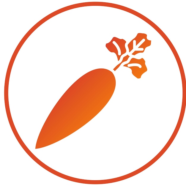 Diseño vectorial de estilo de icono de rábano