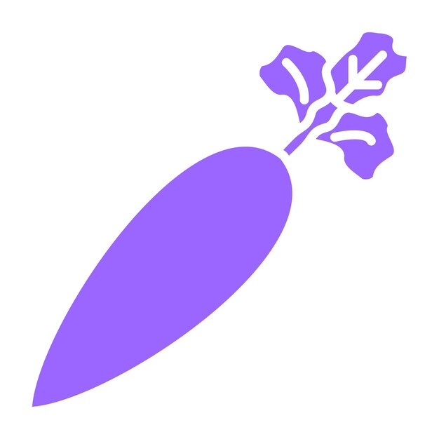 Diseño vectorial de estilo de icono de rábano
