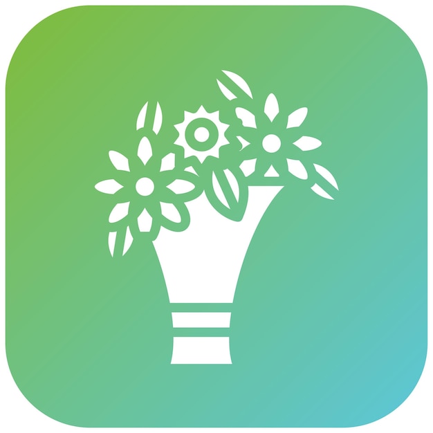 Diseño vectorial Estilo del icono del racimo de flores