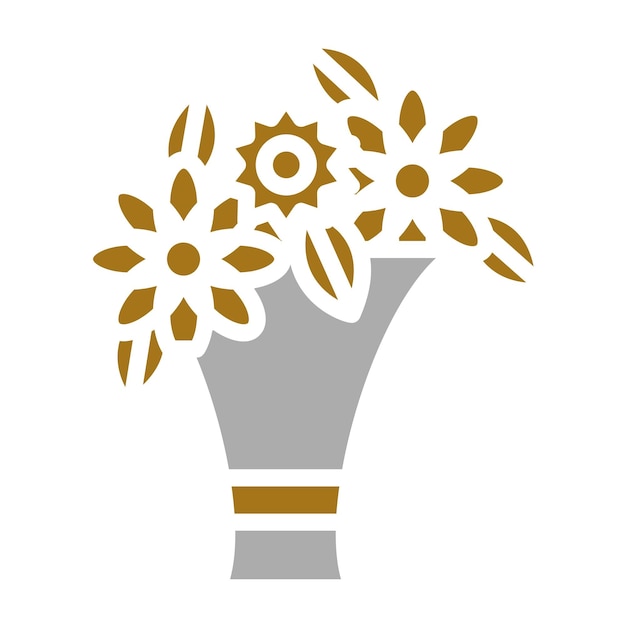 Diseño vectorial Estilo del icono del racimo de flores
