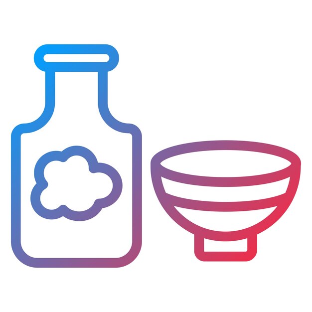 Diseño vectorial Estilo del icono de la ración de alimentos