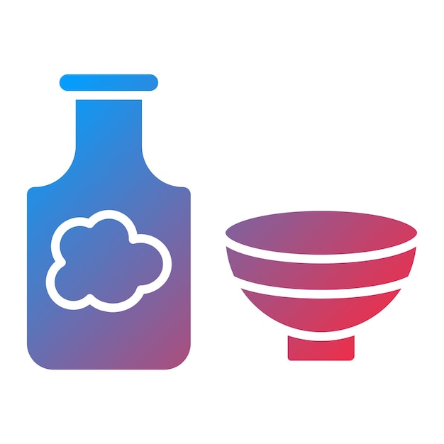 Diseño vectorial Estilo del icono de la ración de alimentos
