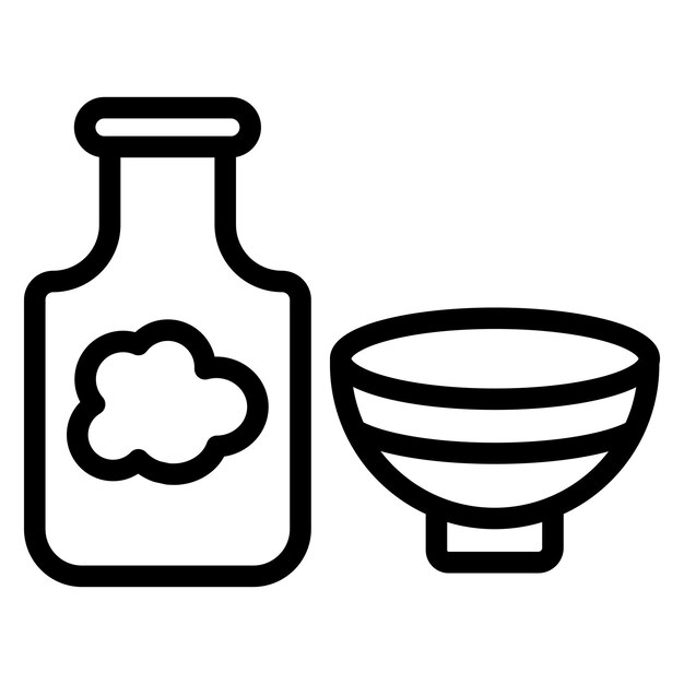 Vector diseño vectorial estilo del icono de la ración de alimentos