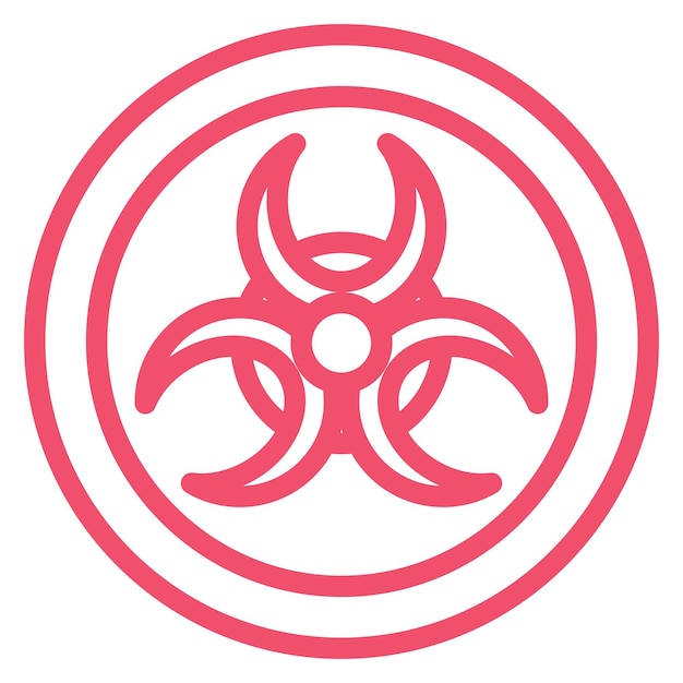 Diseño vectorial de estilo de icono radiactivo