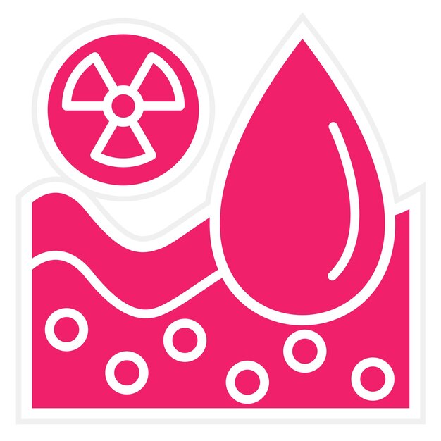 Diseño vectorial de estilo de icono radiactivo
