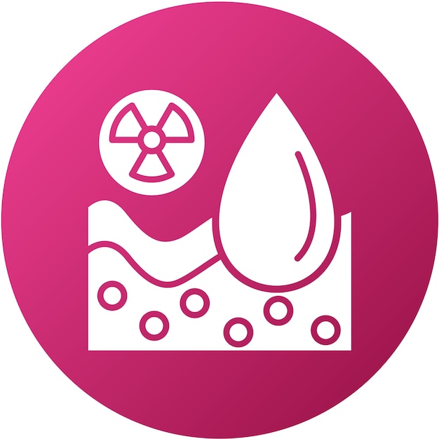 Diseño vectorial de estilo de icono radiactivo