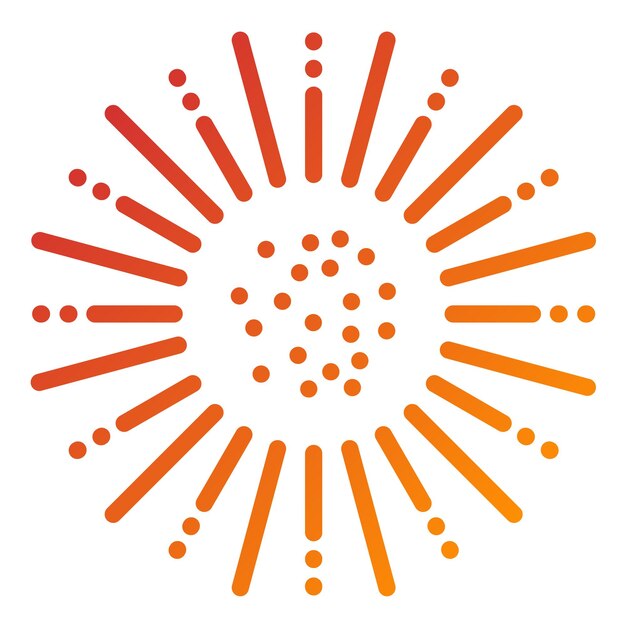 Diseño vectorial Estilo del icono radiante