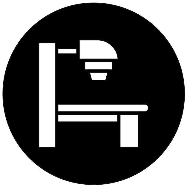 Diseño vectorial Estilo del icono de la radioterapia