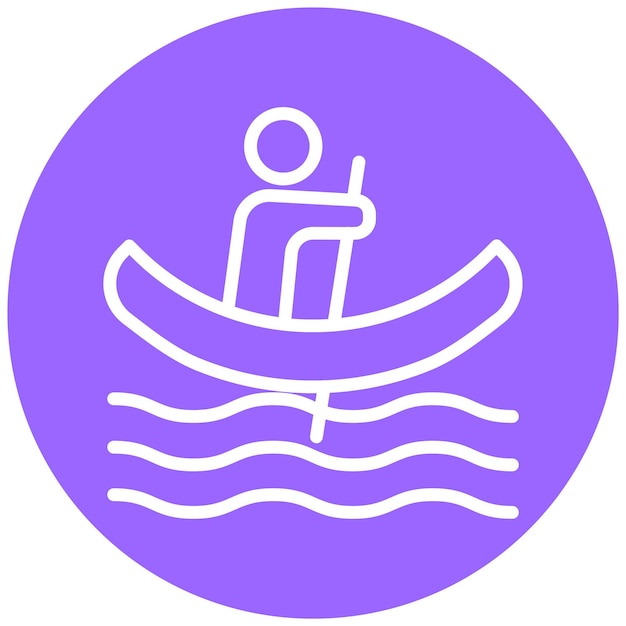 Diseño vectorial de estilo de icono de rafting