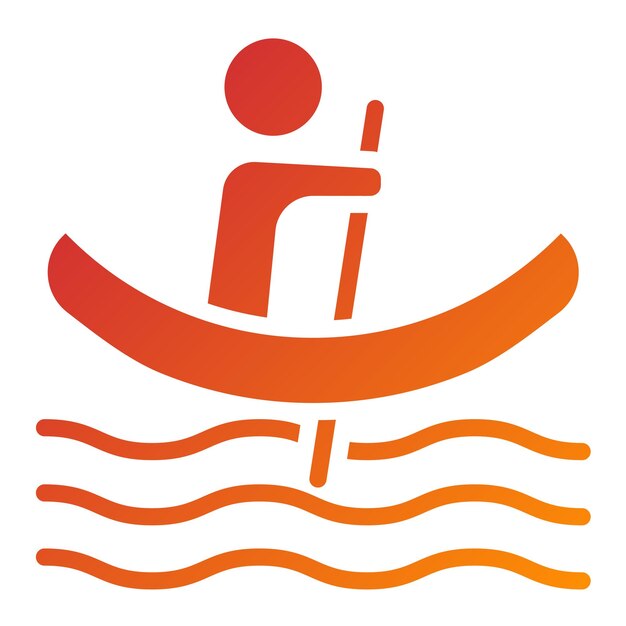 Diseño vectorial de estilo de icono de rafting