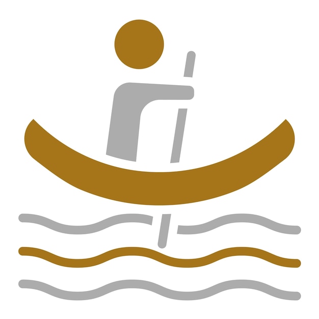 Diseño vectorial de estilo de icono de rafting