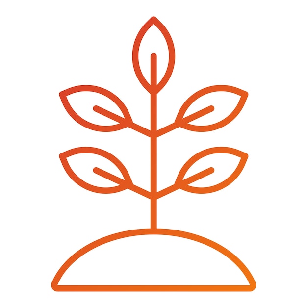 Diseño vectorial Estilo de icono de raíces de hierba