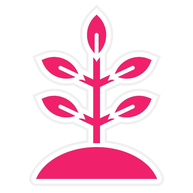 Diseño vectorial Estilo de icono de raíces de hierba