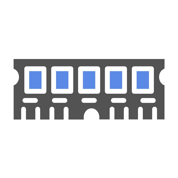Diseño vectorial Estilo del icono de la RAM sin búfer