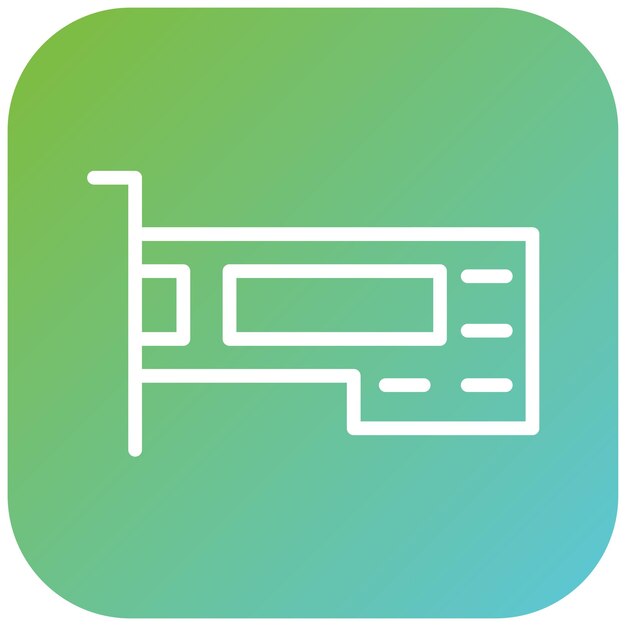 Diseño vectorial del estilo del icono de la ranura PCIe