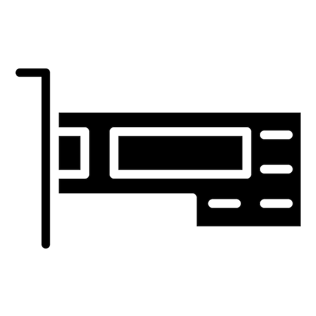 Diseño vectorial del estilo del icono de la ranura PCIe