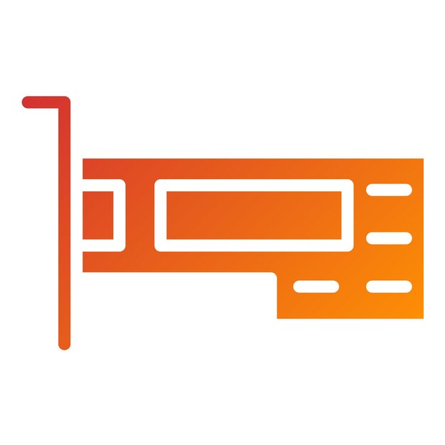 Diseño vectorial del estilo del icono de la ranura PCIe