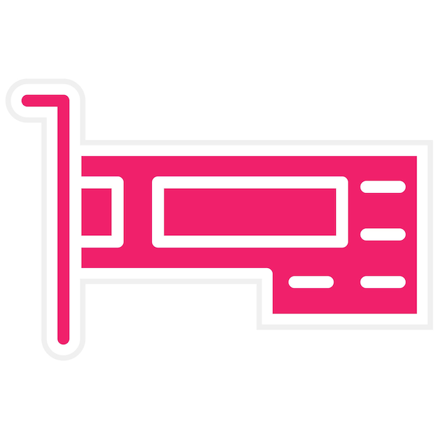 Diseño vectorial del estilo del icono de la ranura PCIe