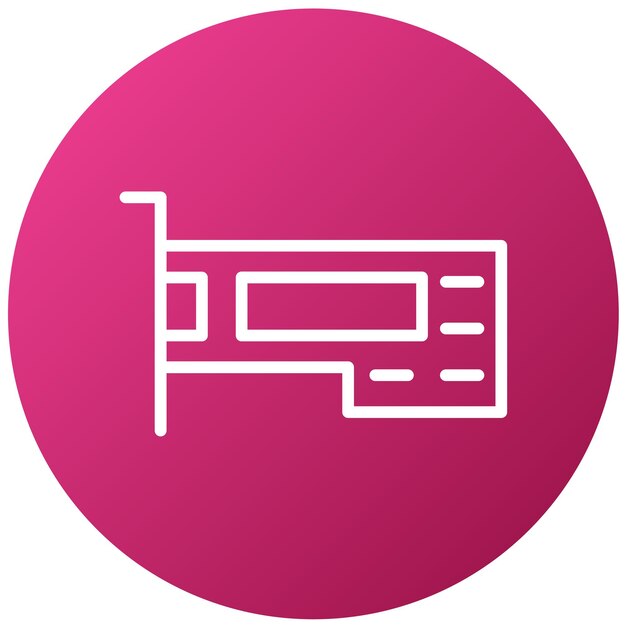 Diseño vectorial del estilo del icono de la ranura PCIe