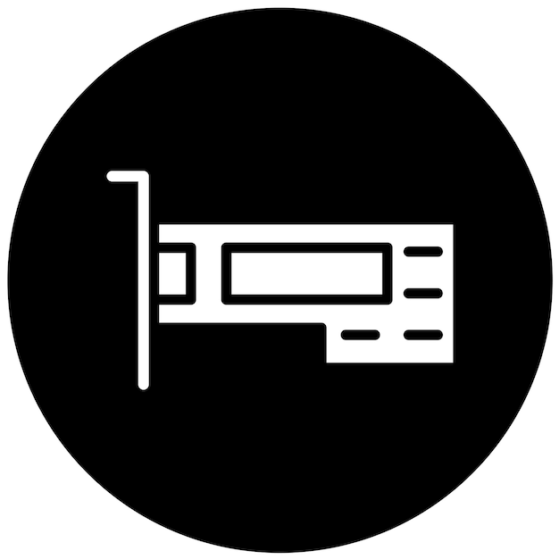 Diseño vectorial del estilo del icono de la ranura PCIe