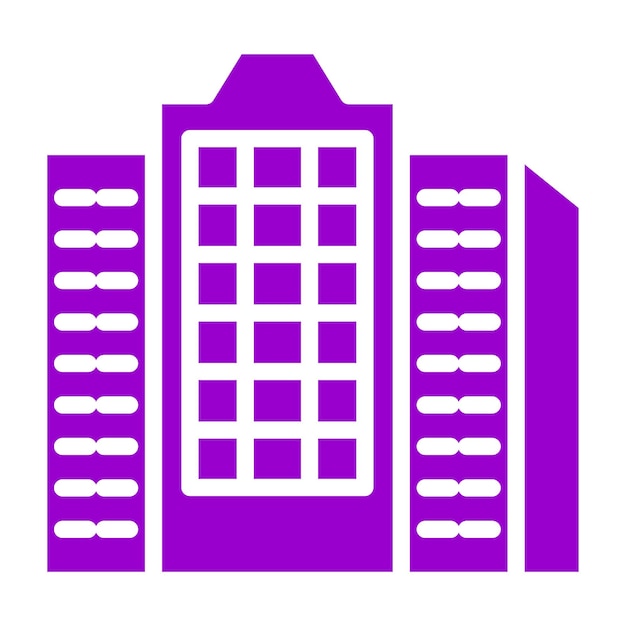 Diseño vectorial del estilo del icono del rascacielos