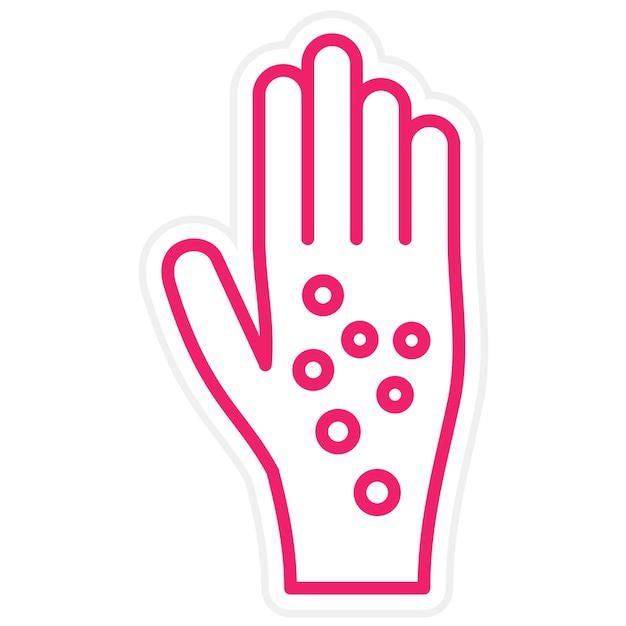 Diseño vectorial Estilo del icono de Rash