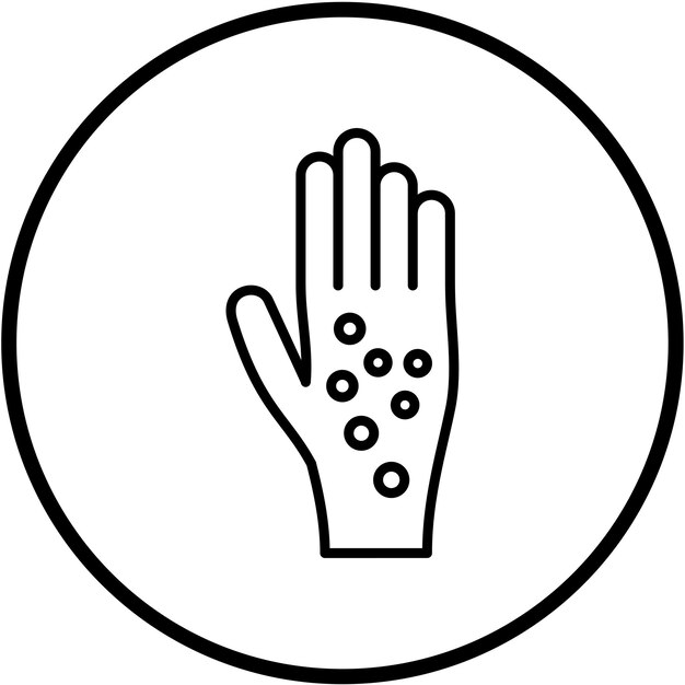 Diseño vectorial Estilo del icono de Rash