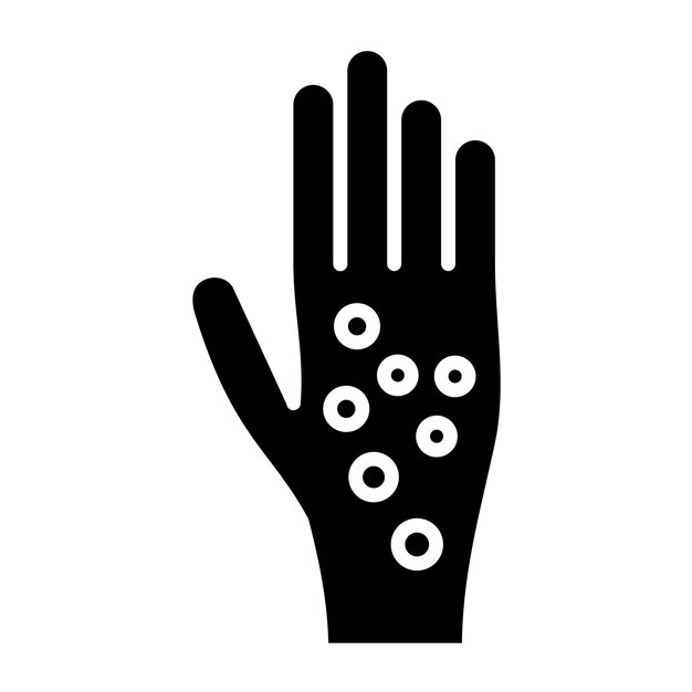 Diseño vectorial Estilo del icono de Rash