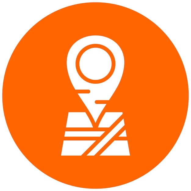 Diseño vectorial del estilo del icono del rastreador GPS