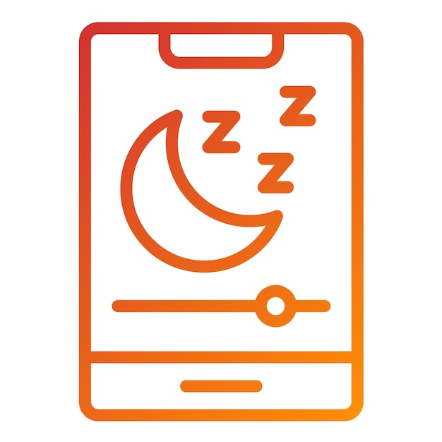 Diseño vectorial Estilo del icono del rastreador de sueño