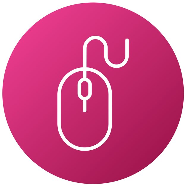 Diseño vectorial Estilo del icono del ratón de la computadora