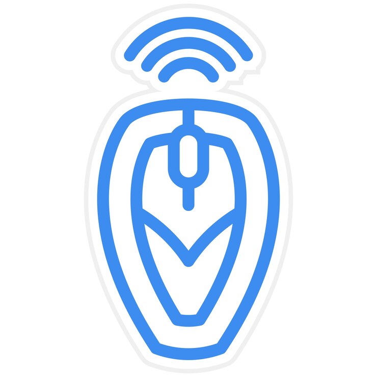 Vector diseño vectorial estilo del icono del ratón inalámbrico