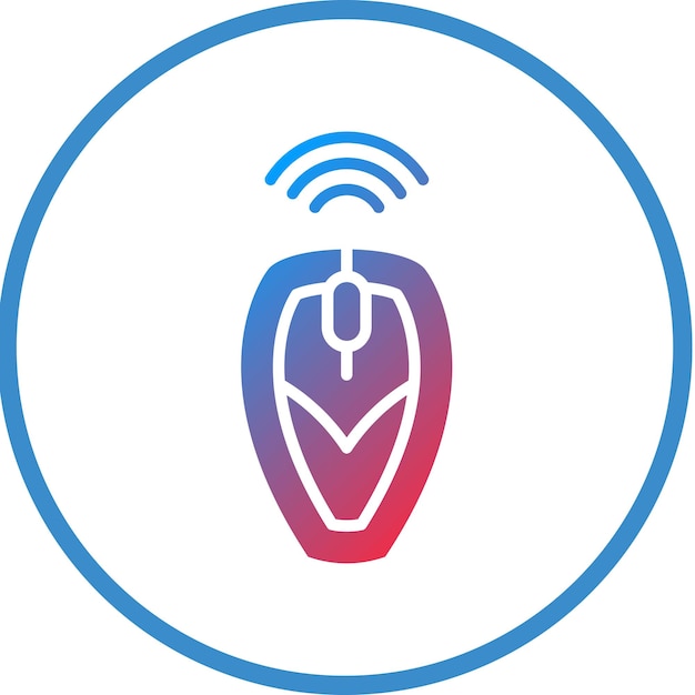 Diseño vectorial Estilo del icono del ratón inalámbrico