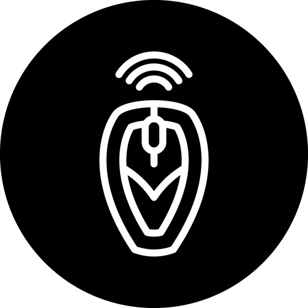 Diseño vectorial Estilo del icono del ratón inalámbrico