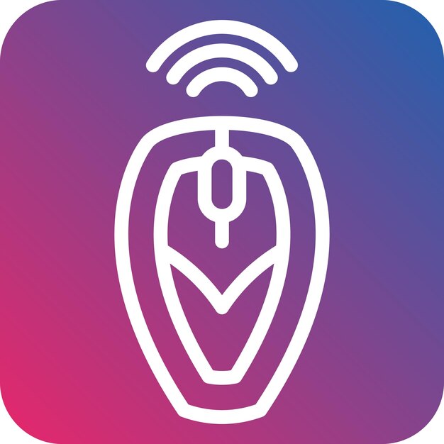 Diseño vectorial Estilo del icono del ratón inalámbrico