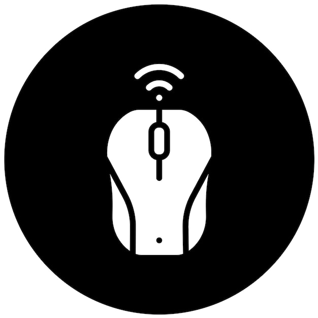 Diseño vectorial Estilo del icono del ratón inalámbrico